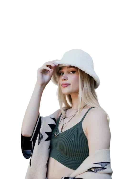 Teddy Suede Combo Reversible Bucket Hat