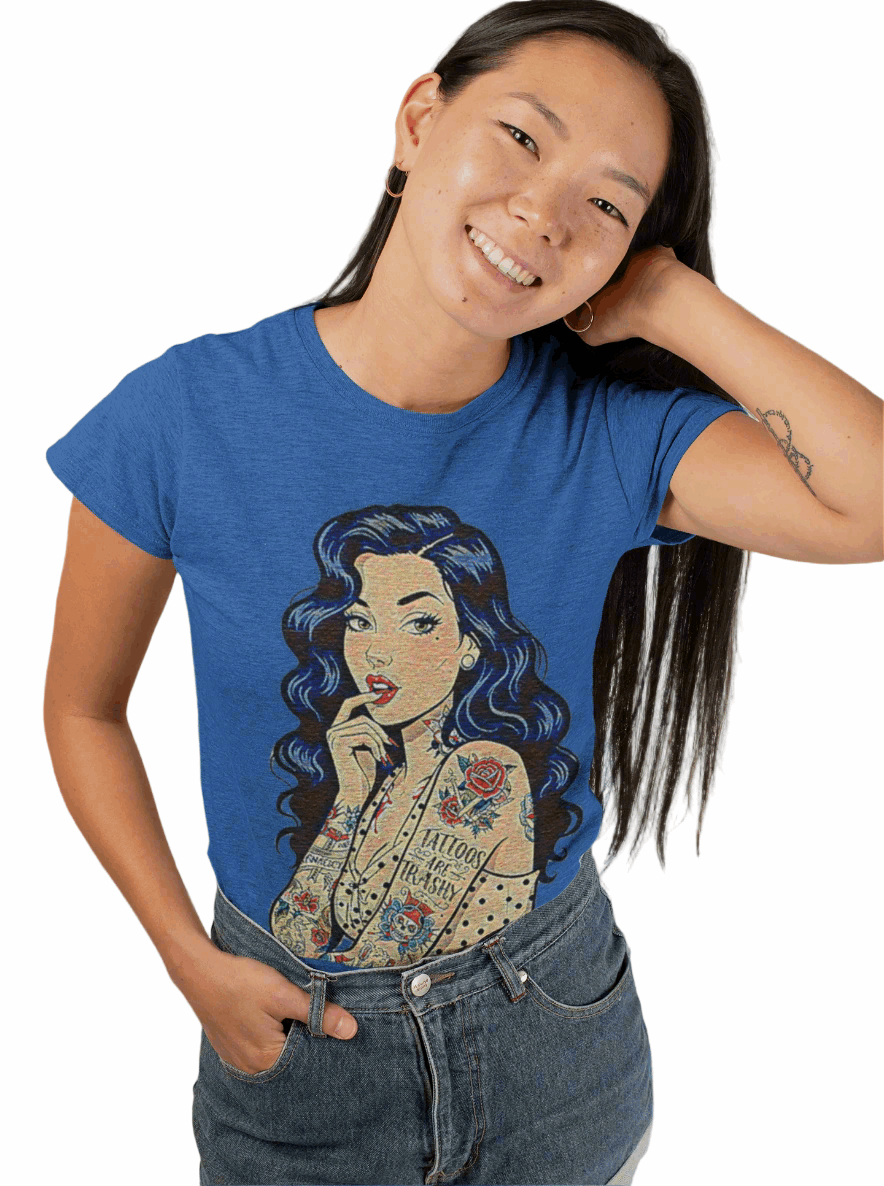 Vintage Tattoo's Are Trashy Pin Up Graphic Tee
