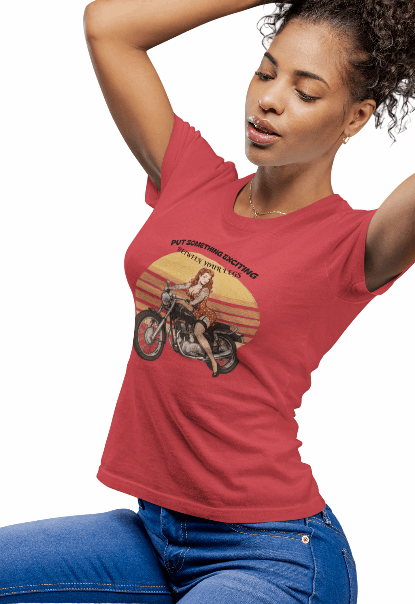 Put Something Exciting Between Your Legs Slim Fit Graphic Tee