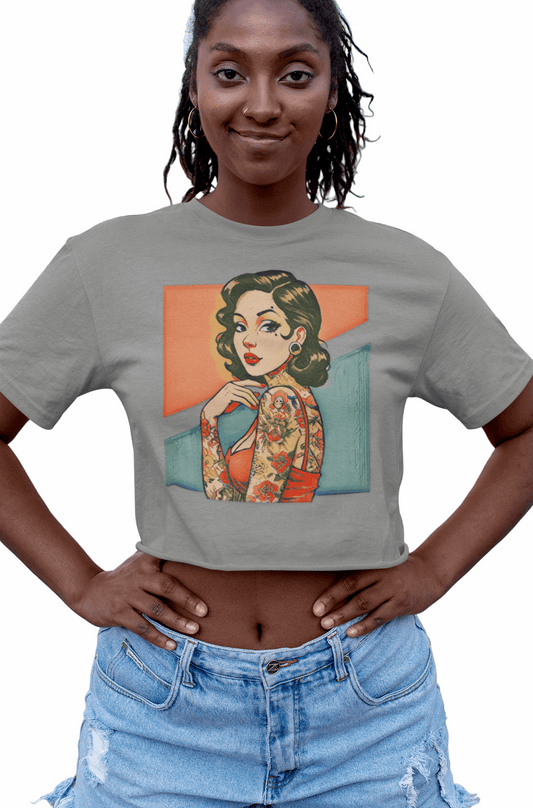 Vintage Pin Up Retro Crop Top