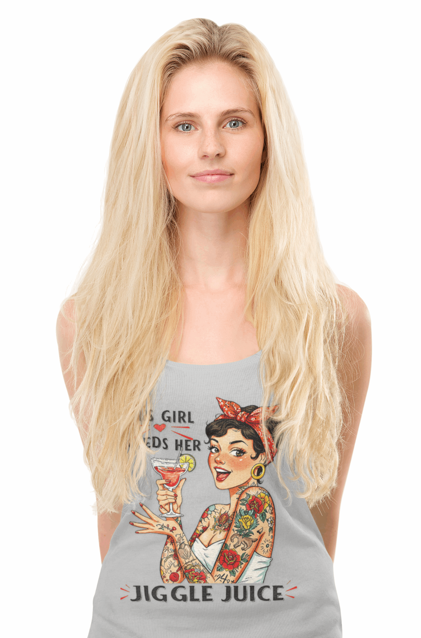 This Girl Needs Her Jiggle Juice Racerback Tank