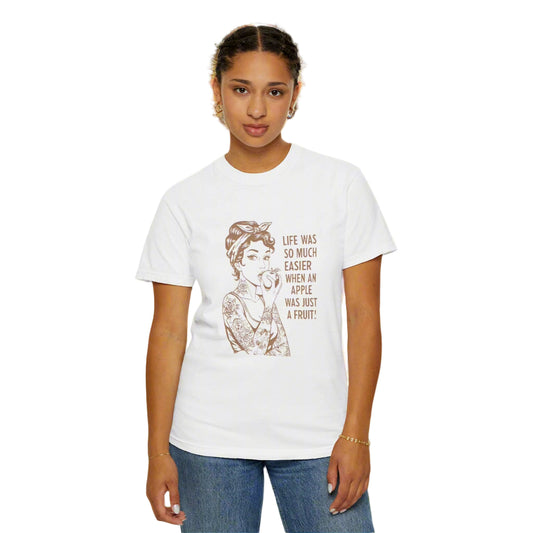 Vintage-Inspired Graphic Tee- "Life Was So Much Easier "