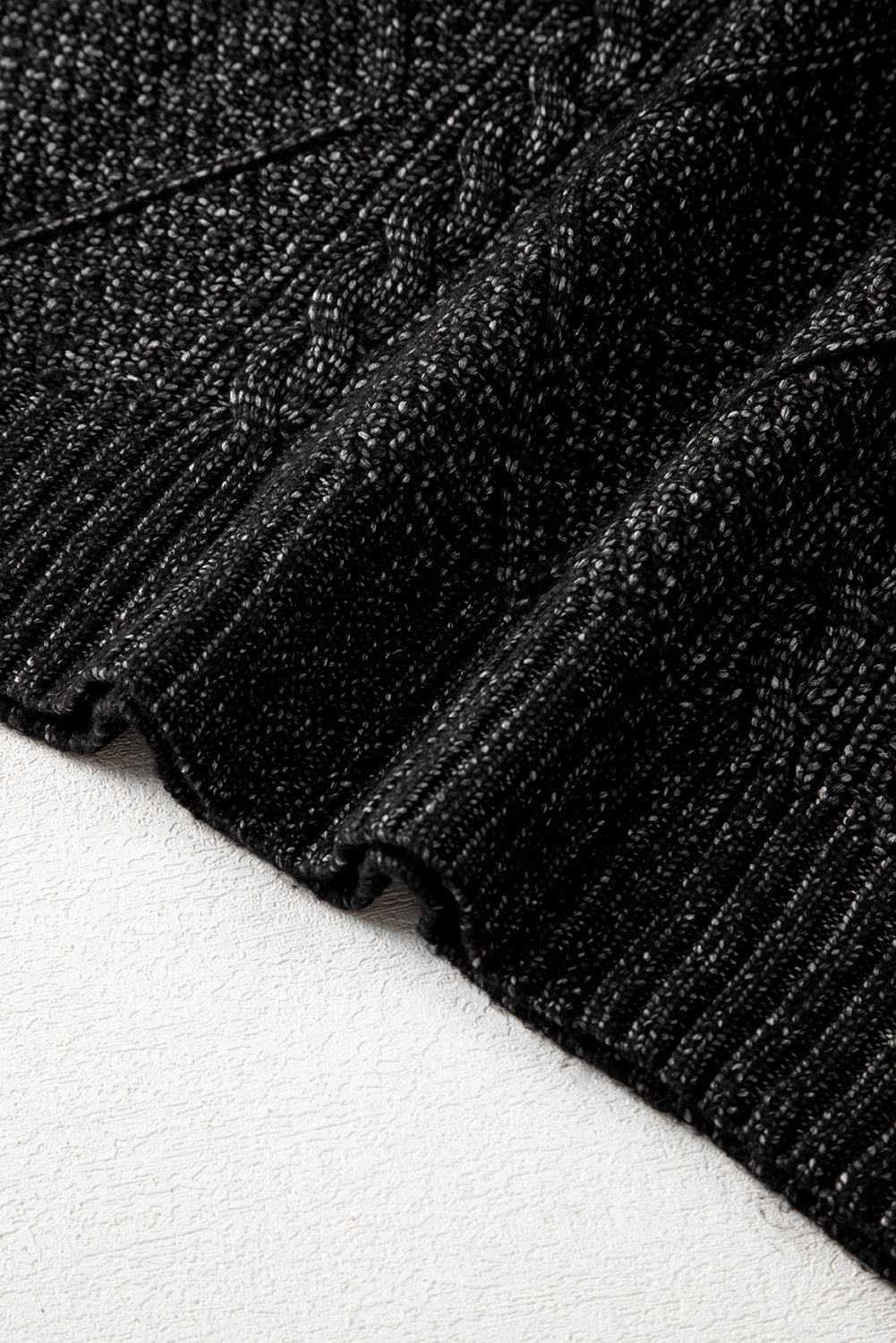 Mist Green Twist Cable Knit Drop Shoulder Loose Fit Sweater Dress