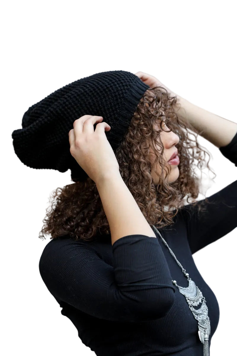 Slouch Waffle Knit Beanie