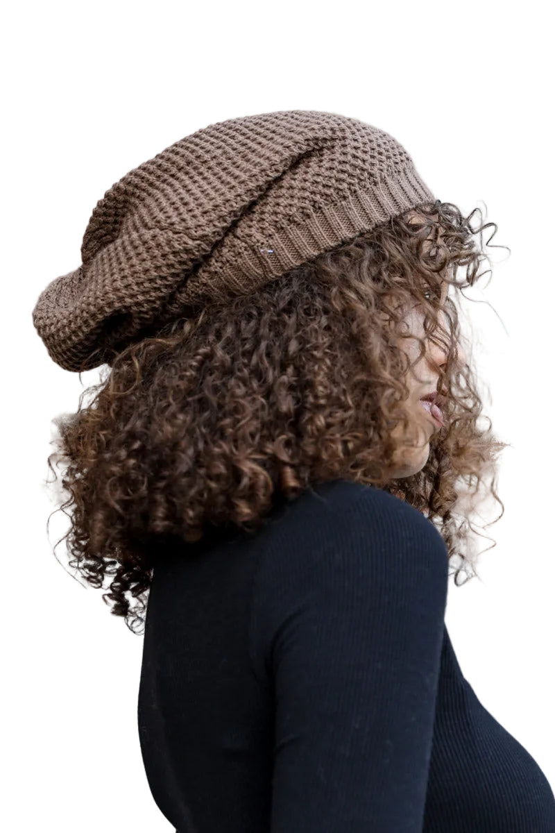 Slouch Waffle Knit Beanie