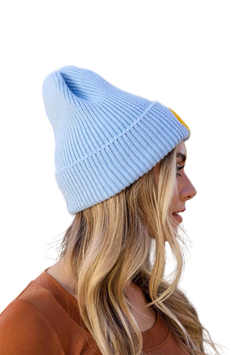 Smiley Face Ribbed Beanie 🙂