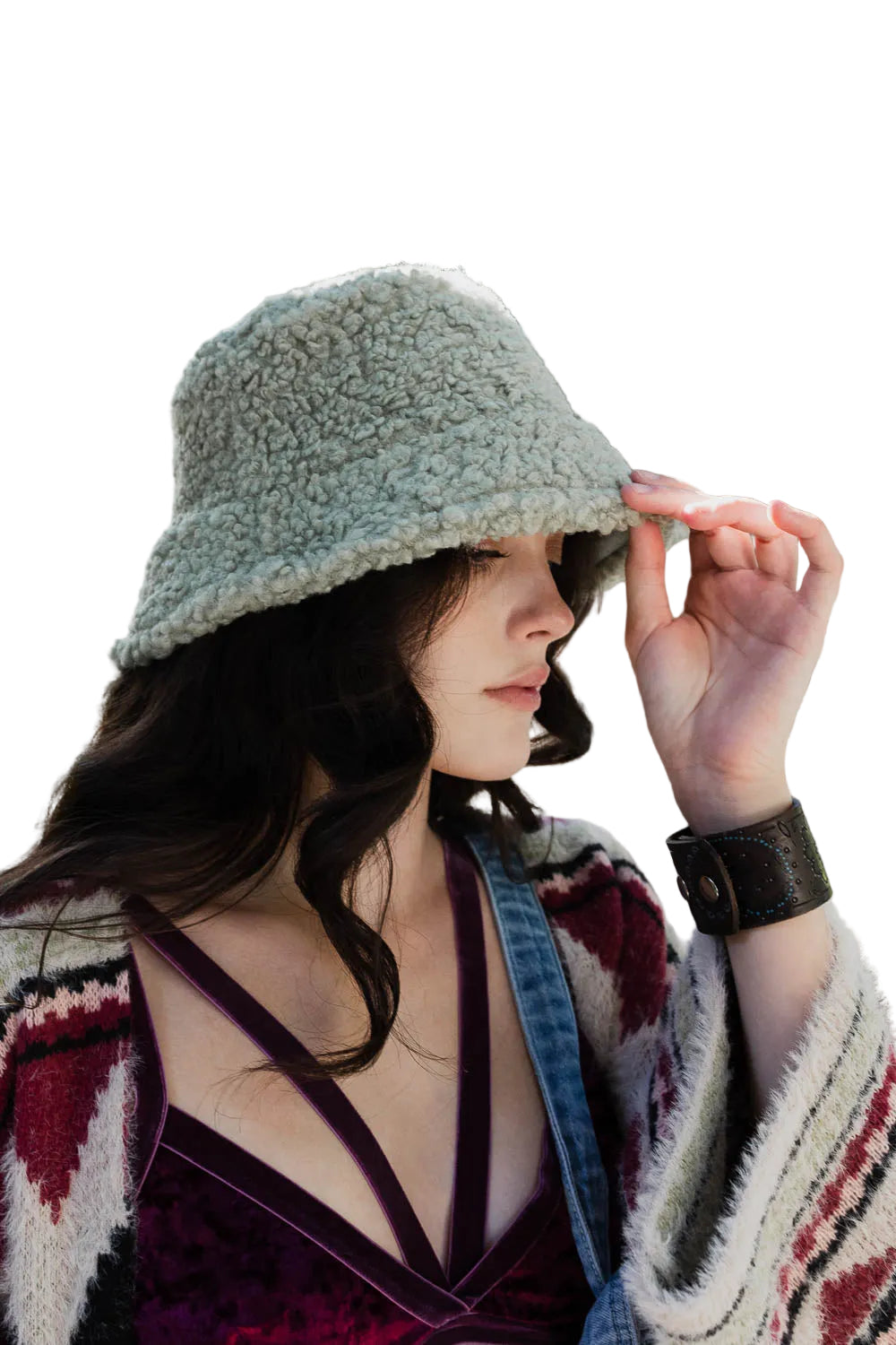 Teddy Suede Combo Reversible Bucket Hat