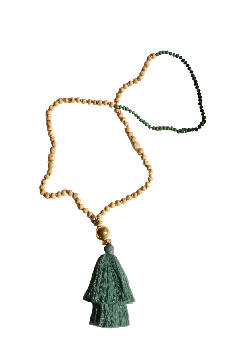 Bohemian Beaded Tassel Necklace