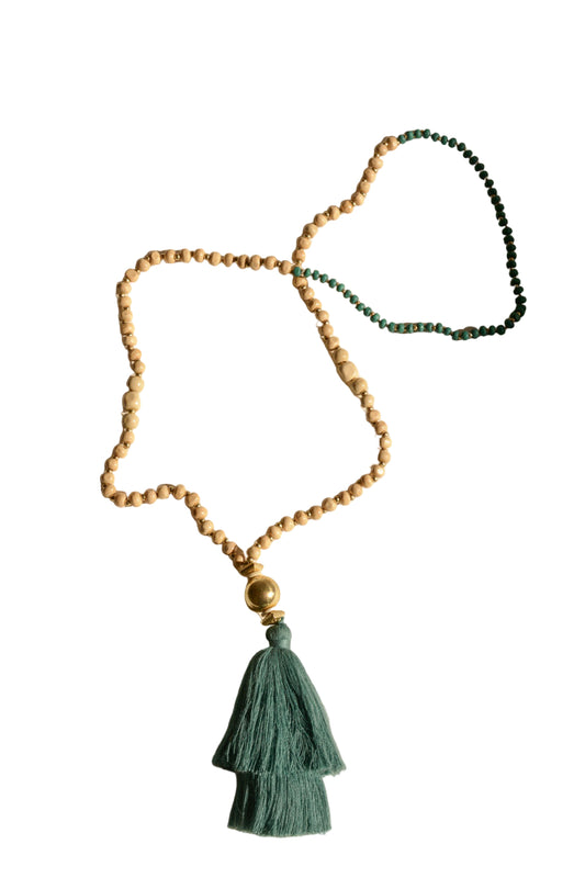 Bohemian Beaded Tassel Necklace