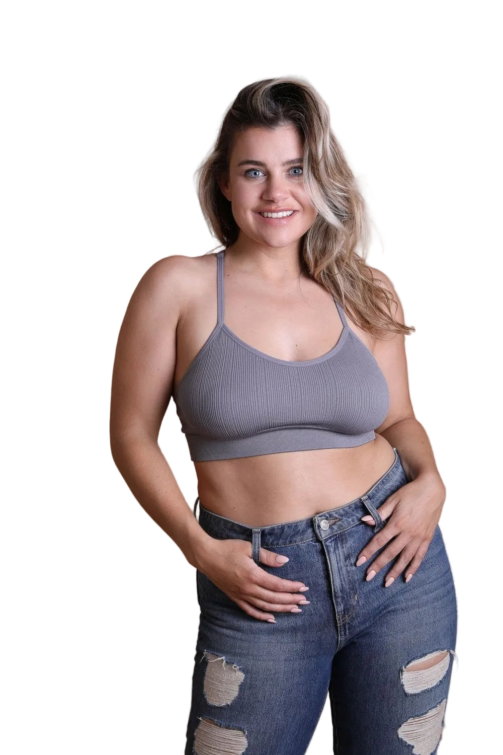 Tattoo Back Bralette – Seamless Design with Mesh Detail