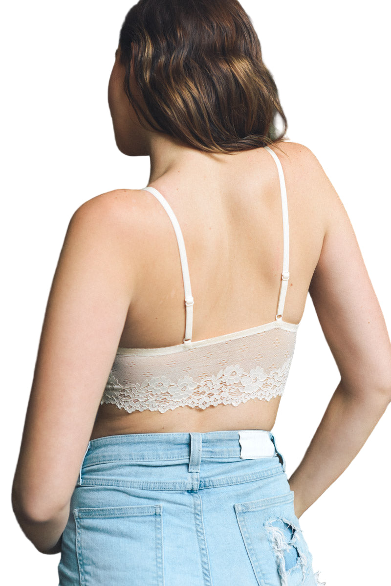 Sexy Floral Lace Strappy Front Bralette