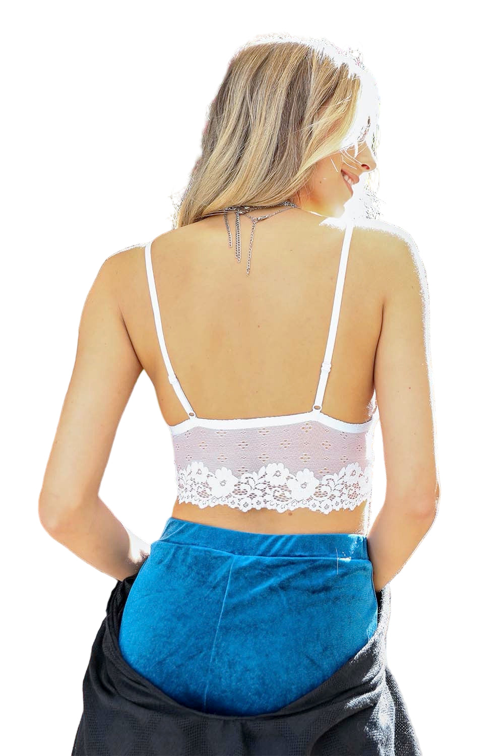 Sexy Floral Lace Strappy Front Bralette