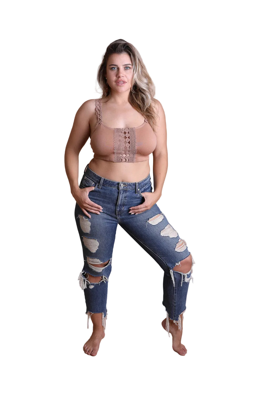 Eye Lace Applique Bralette