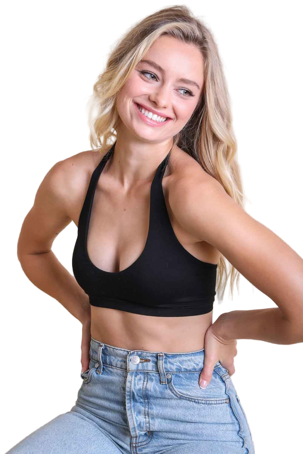 Solid Halter Bralette