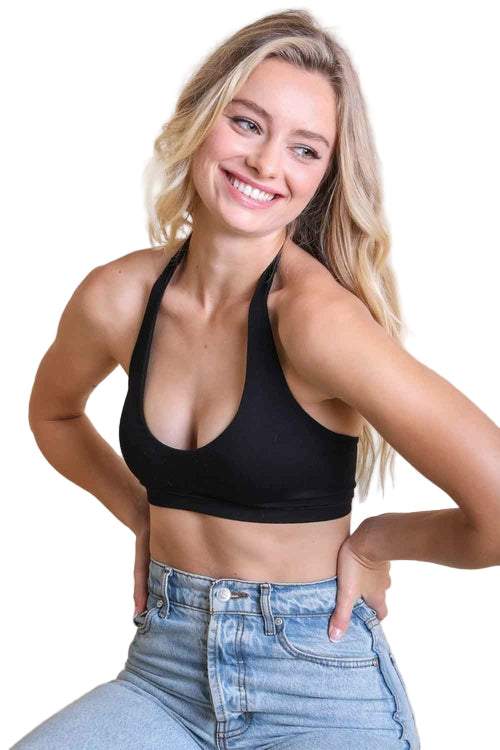 Solid Halter Bralette