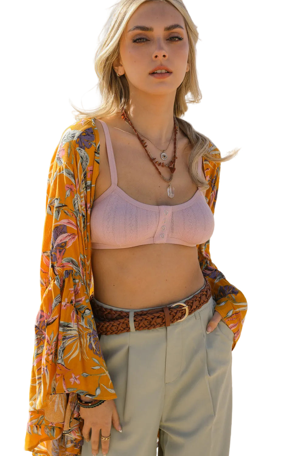 Front Snap Pointelle Lounge Bralette