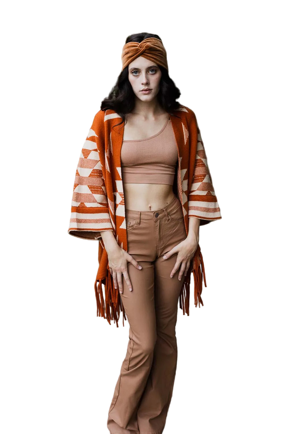 Aztec Luxe Fringed Ruana