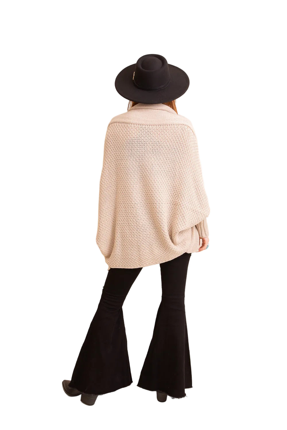 Cuddly Bat Sleeve Knit Cardigan