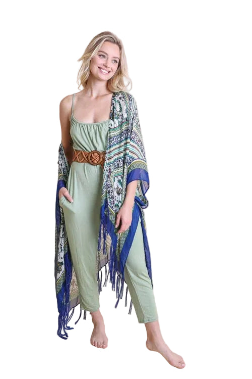 Bohemian Diamond Tassel Kimono