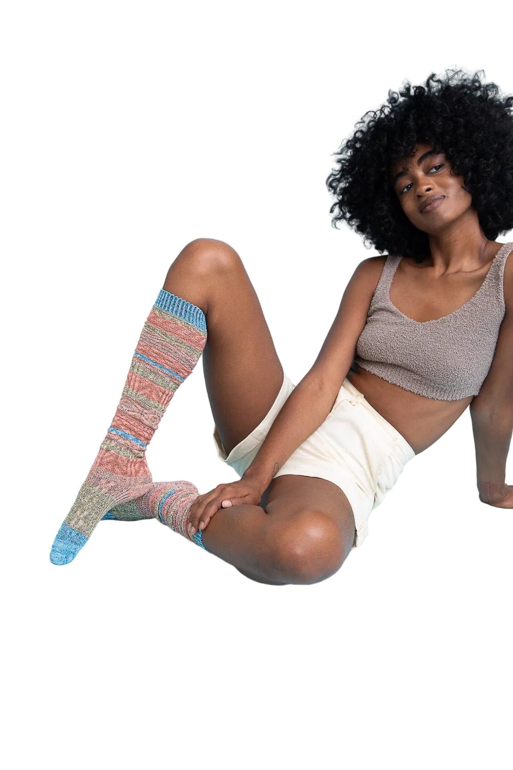 Boho Stripe Boot Socks