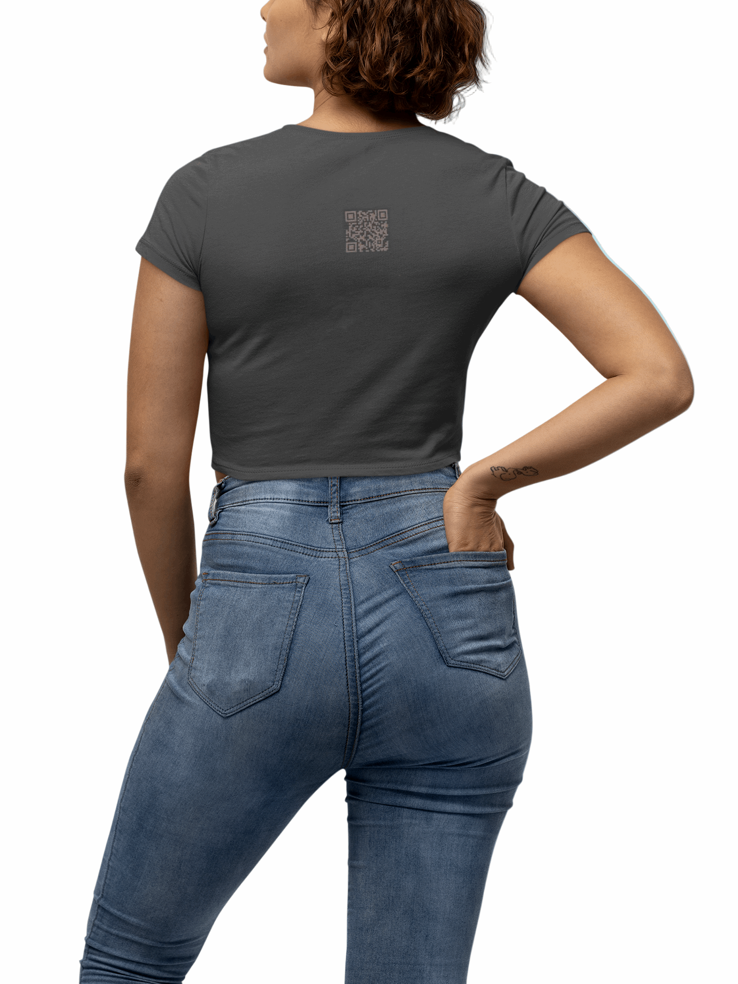 Vintage Beautiful Disaster Tattooed Pin Up Crop Top
