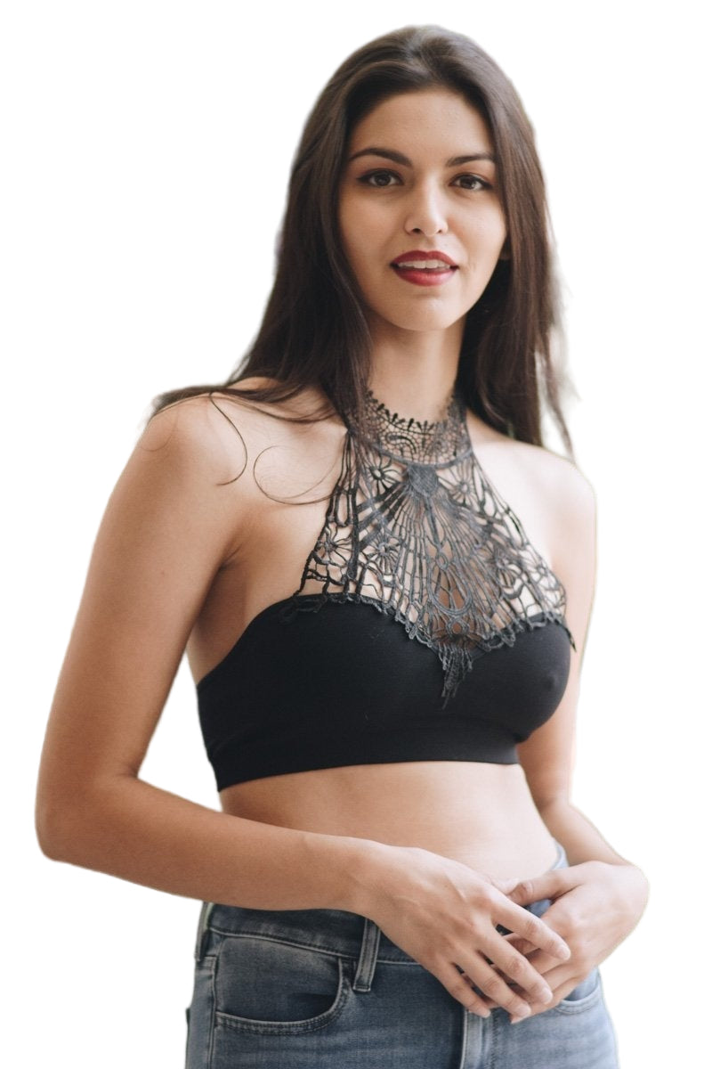 Baroque High Neck Bralette
