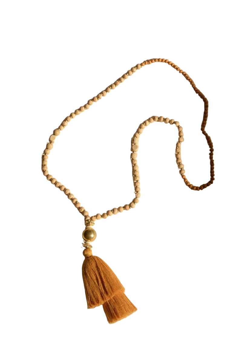 Bohemian Beaded Tassel Necklace