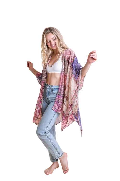 Bohemian Burnout Velvet Kimono