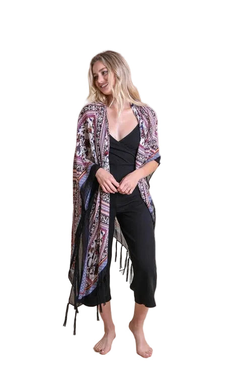 Bohemian Diamond Tassel Kimono