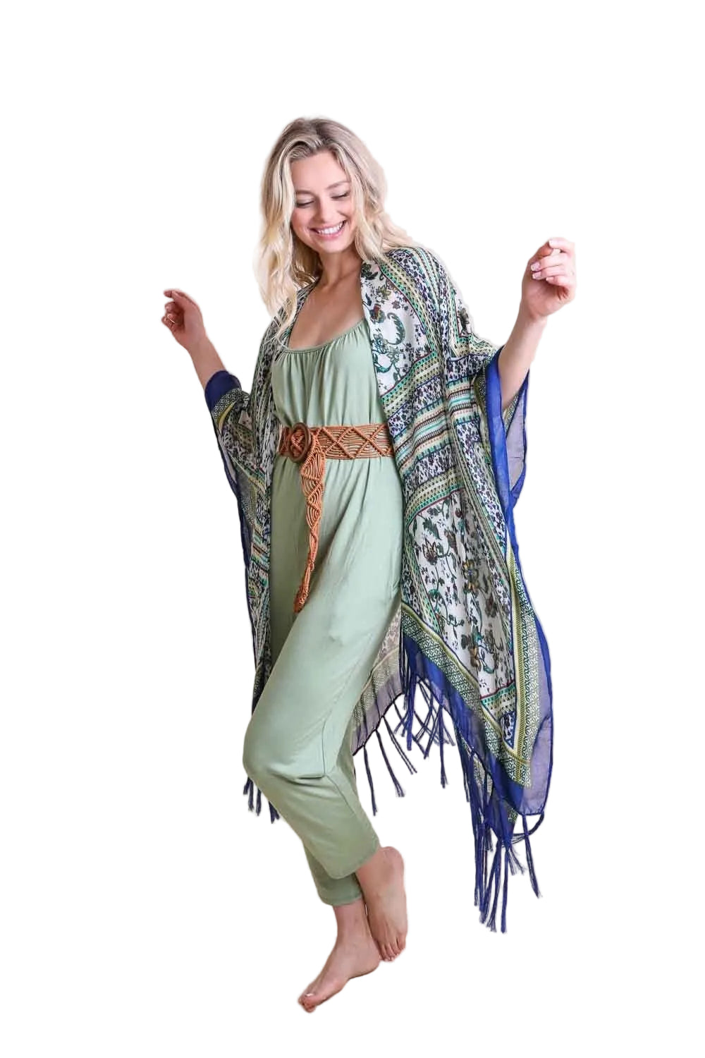 Bohemian Diamond Tassel Kimono