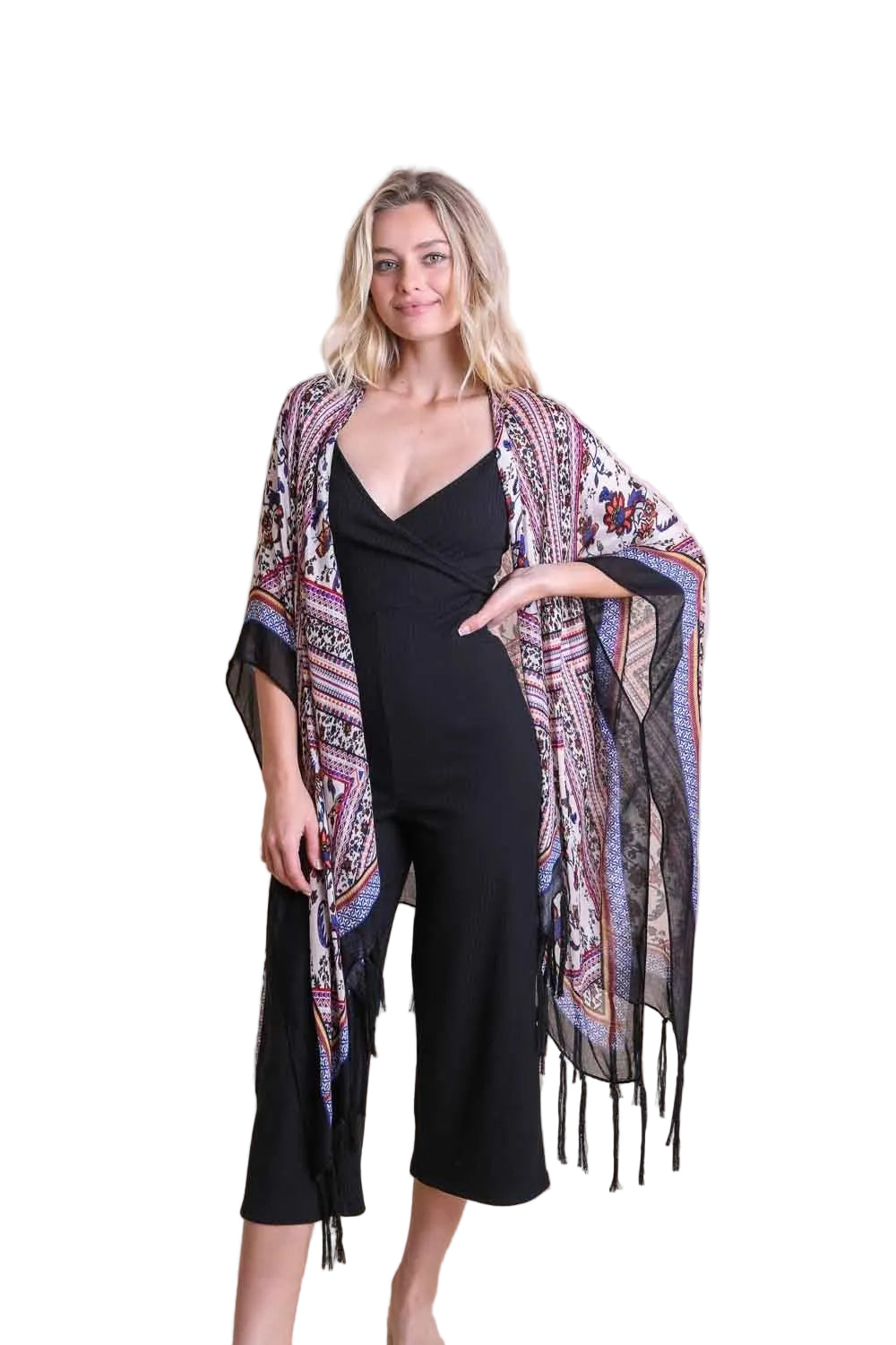 Bohemian Diamond Tassel Kimono