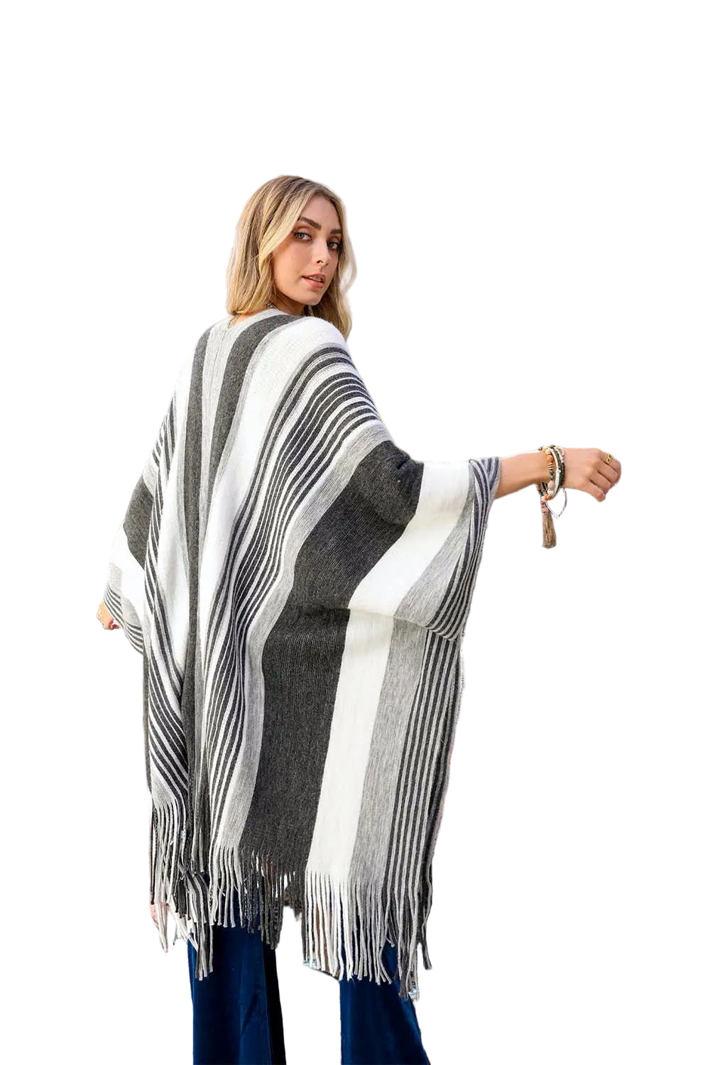 Boho Chic Frayed Edge Ruana