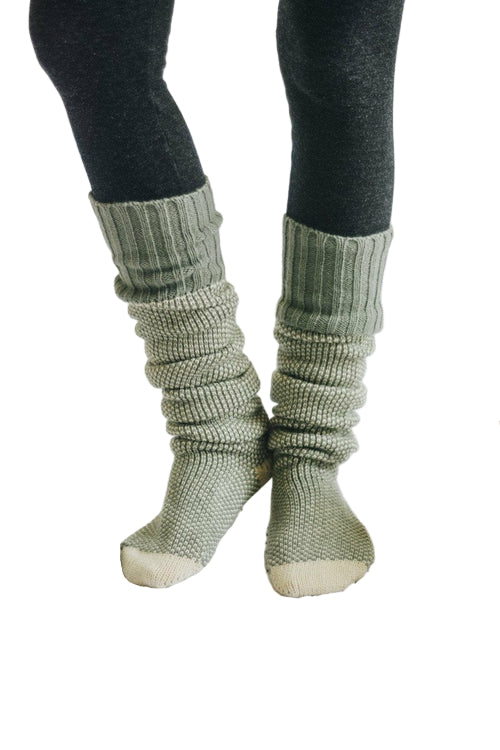 Cozy Ribbed Knit Lounge Socks