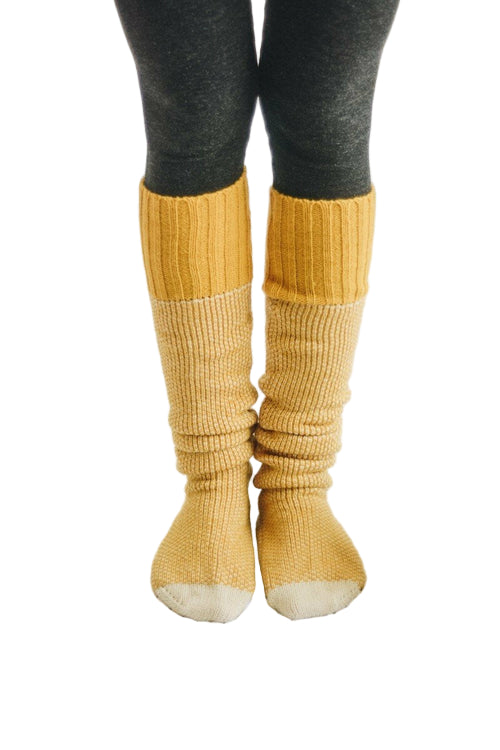Cozy Ribbed Knit Lounge Socks