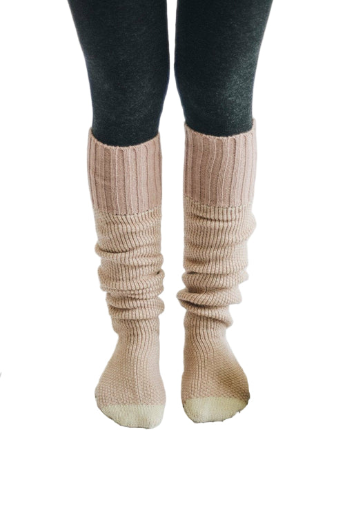 Cozy Ribbed Knit Lounge Socks