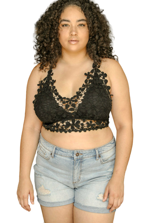 Crochet Daisy Longline Bralette