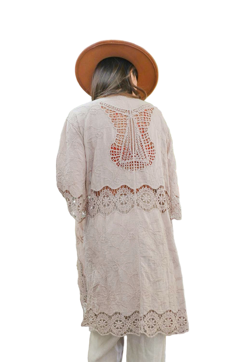 Crochet Open Patch Kimono