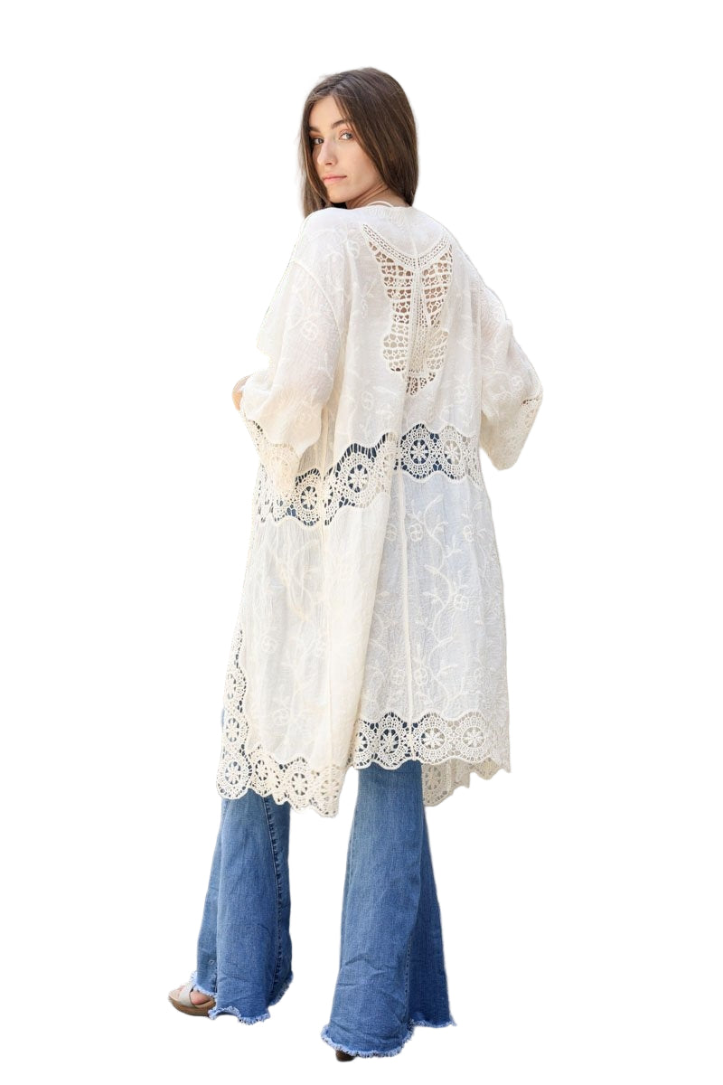 Crochet Open Patch Kimono