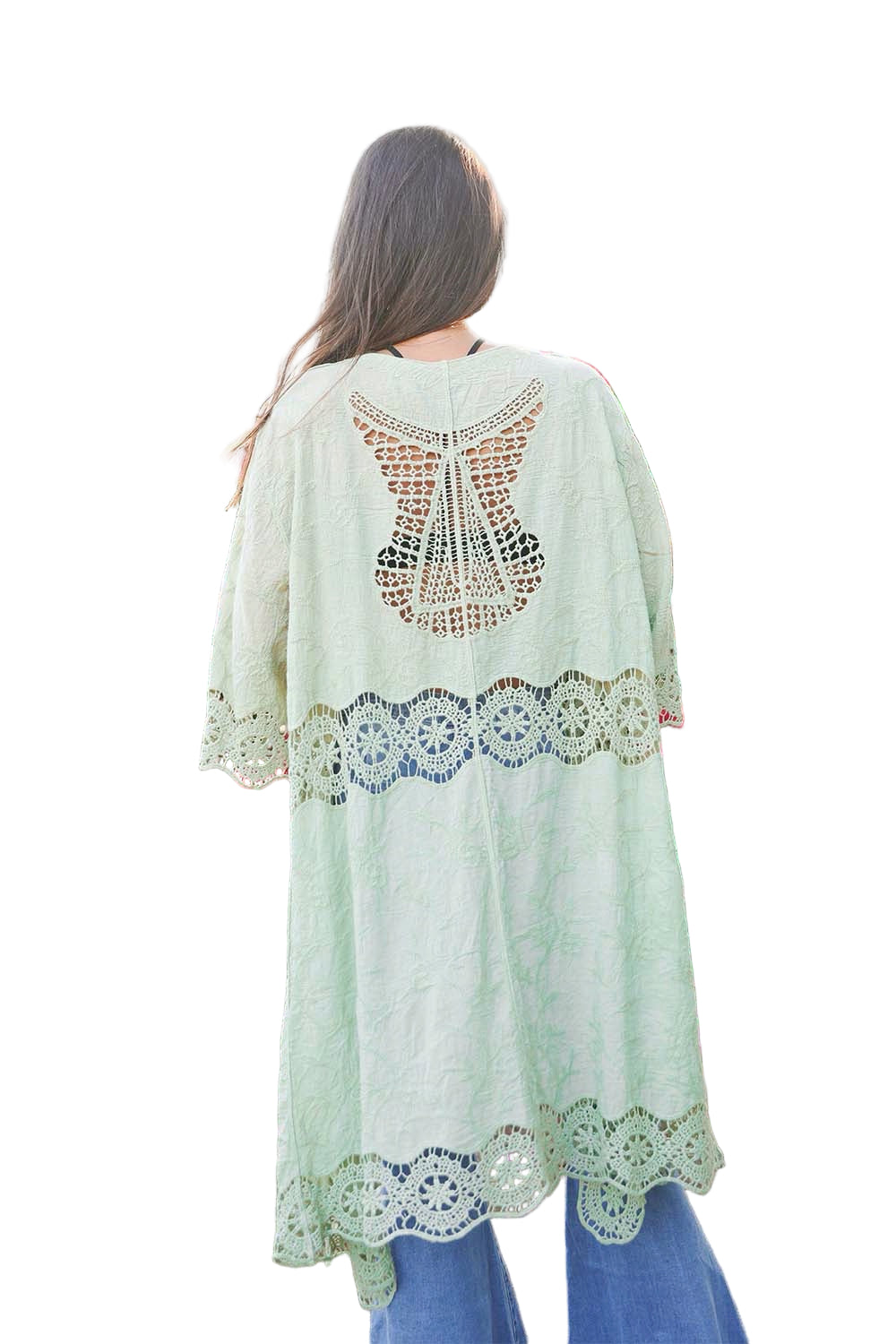 Crochet Open Patch Kimono