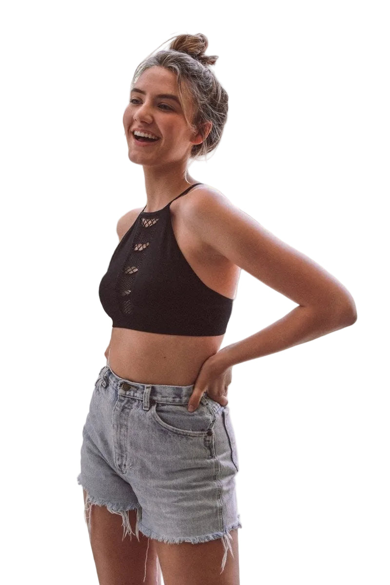Cutout High Neck Halter