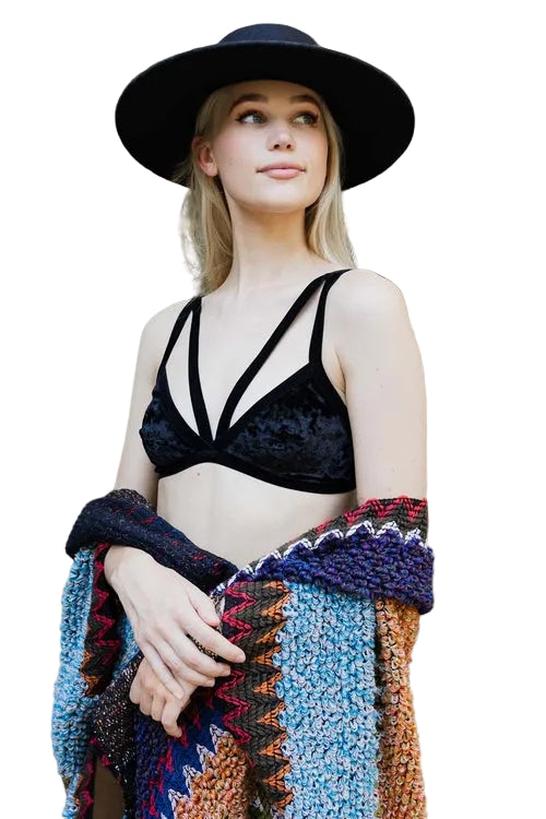 Dainty Crushed Velvet Bralette