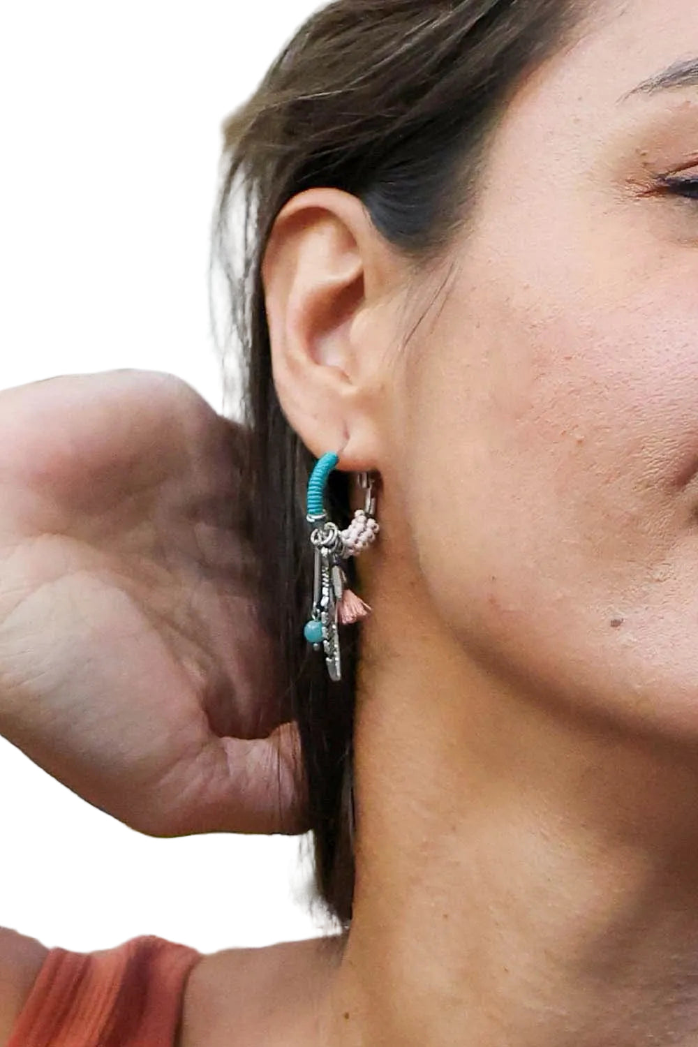 Dainty Feather Hoop Earrings