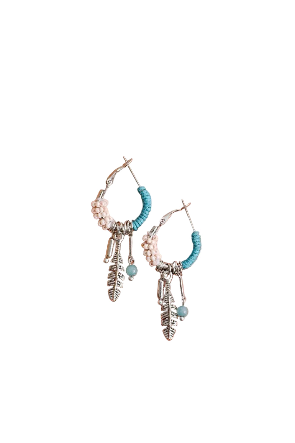 Dainty Feather Hoop Earrings