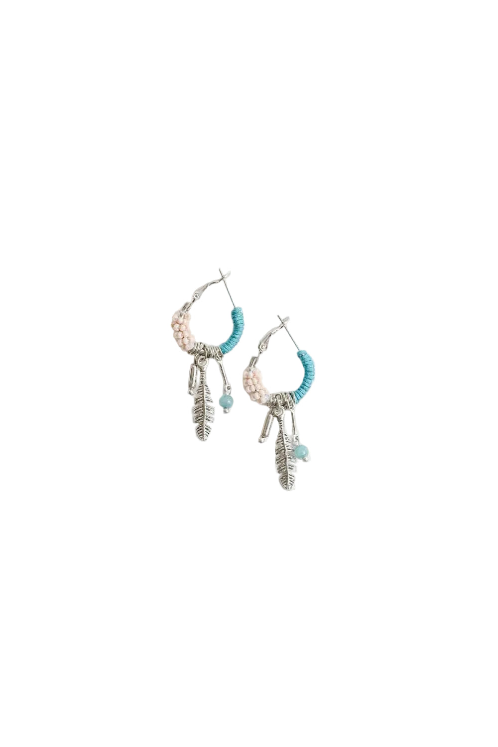 Dainty Feather Hoop Earrings
