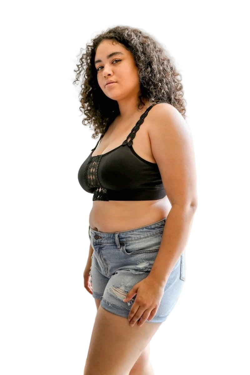 Eye Lace Applique Bralette