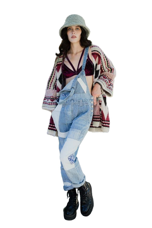 Faux Hair Aztec Pocket Ruana