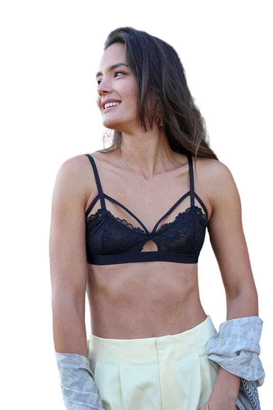 Floral Lace Strappy Bralette