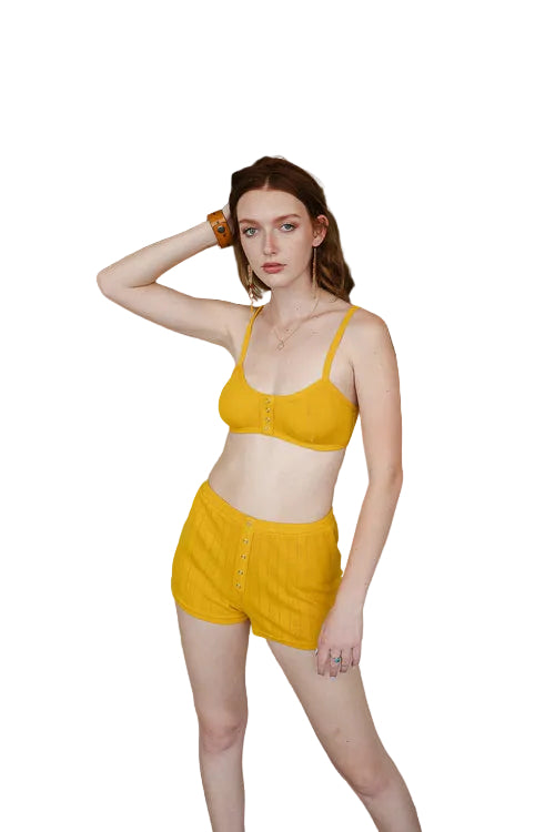 Front Snap Pointelle Lounge Bralette