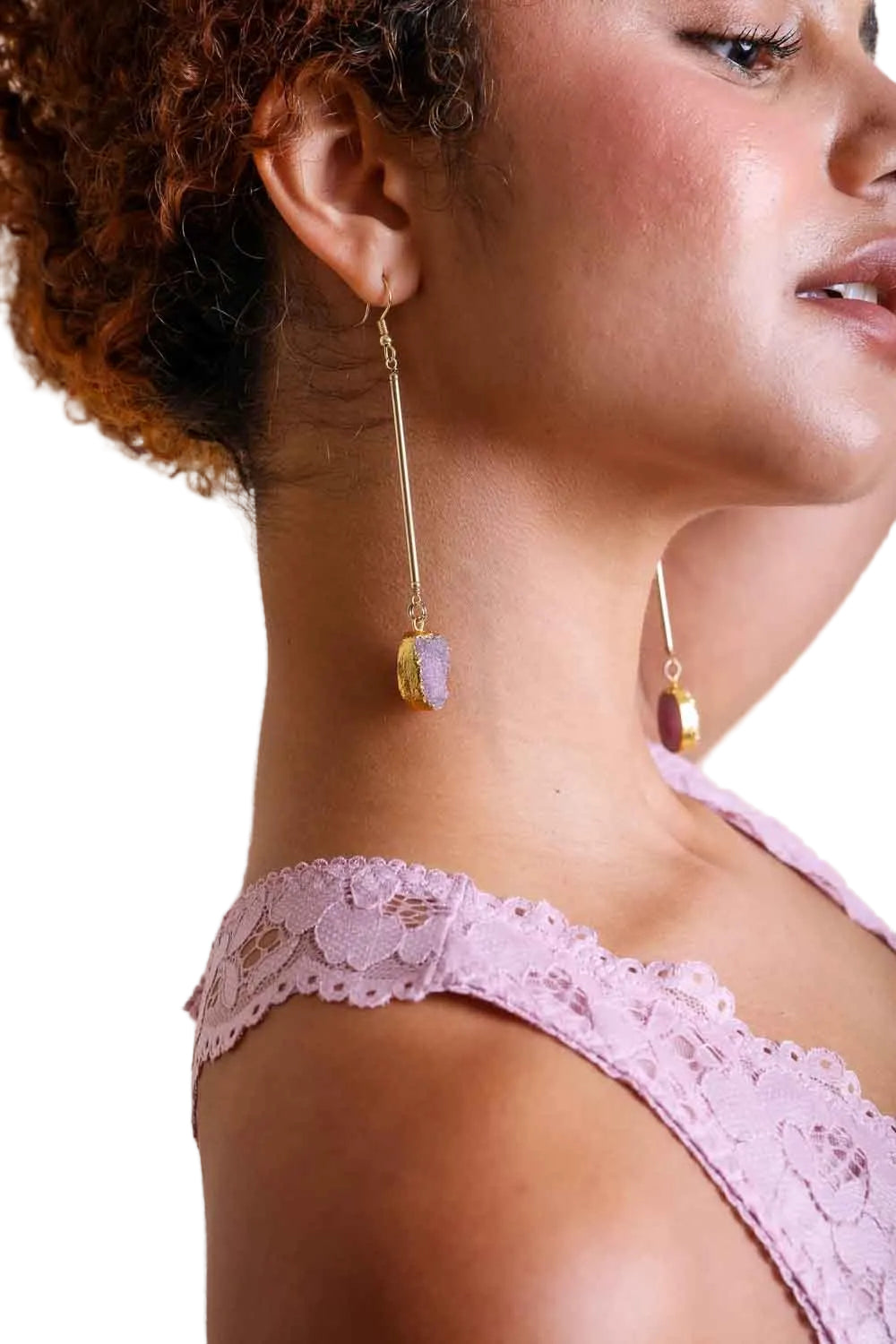 Gemstone Drop Earrings