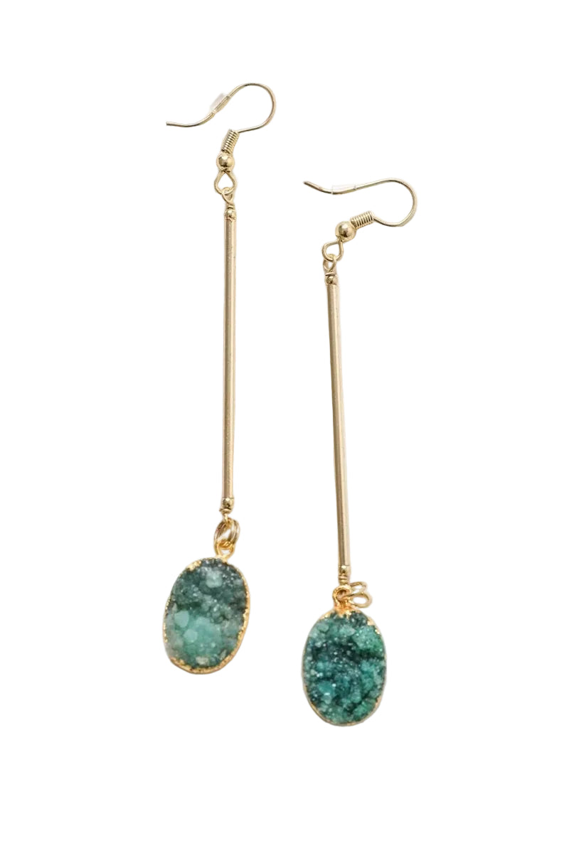 Gemstone Drop Earrings